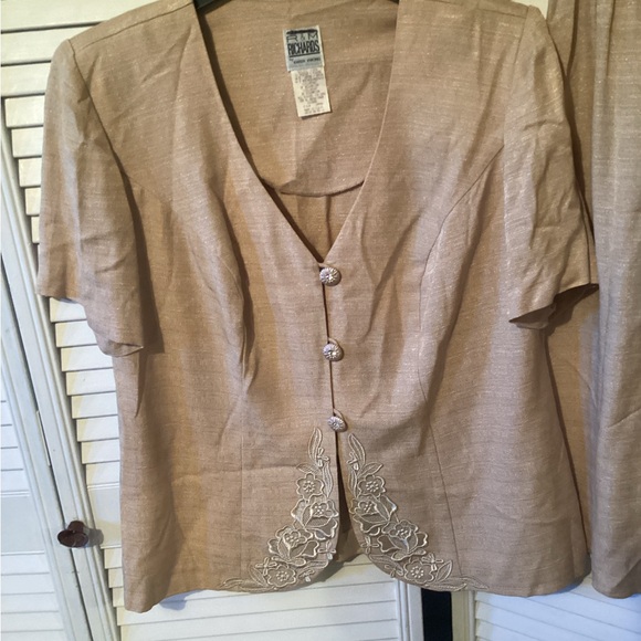 Vintage R & M Richards by Karen Kwongtwo piece mother of bride 2 piece skirt set - Picture 2 of 9